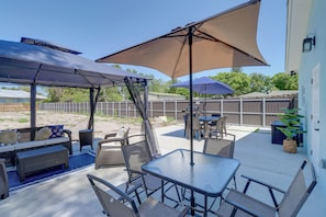 Private Patio | Gas Grill | Spacious Yard | Single-Story Home
