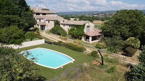 Outside the mas provençal with private swimming pool