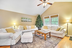 Living Room | 1st Floor | Fireplace | Smart TV