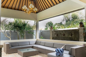 Spacious open-plan living area