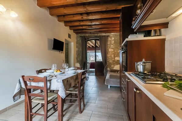 Kitchen and dining area