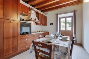 Kitchen and dining area