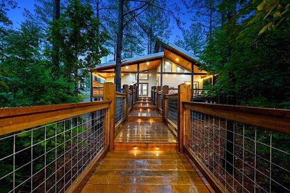 View of back porch from the attached gazebo