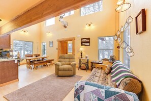 Living Room | Full Futon | Propane Heat | Wood-Burning Stove