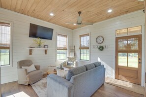 Living Room | Queen Sleeper Sofa | Central A/C & Heating | Smart TV