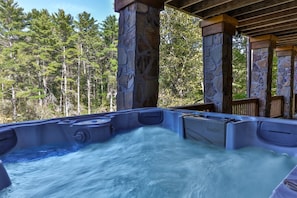 Soak Away In The Covered Hot Tub