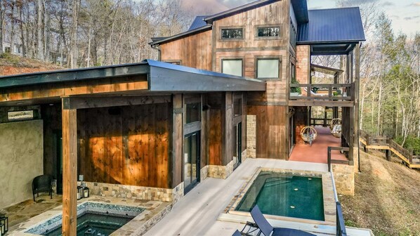 Pool and Hot Tub Area 
