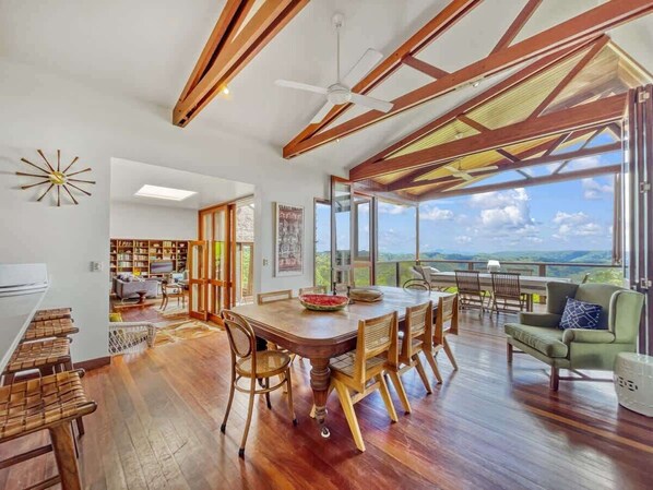 Open spaced kitchen and dining
