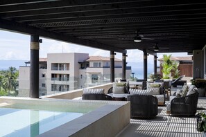 Outdoor lounge areas + Sun Beds