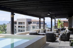 Outdoor lounge areas + Sun Beds