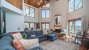 Natural light and views of Beaver Lake