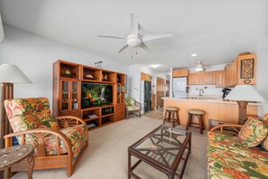Living area with sleeper sofa