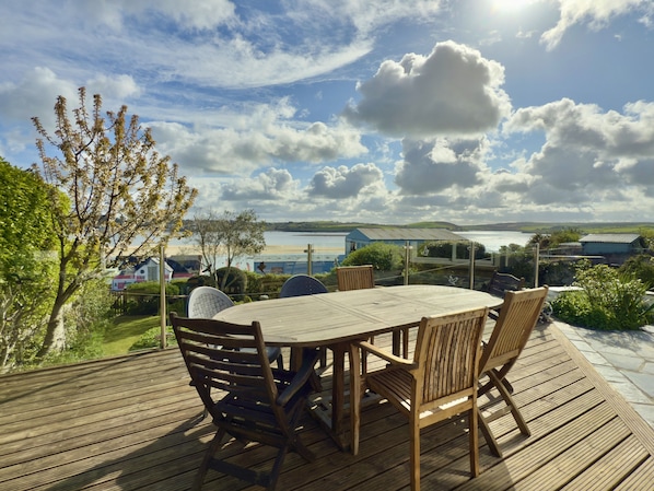 View of Camel Estuary from Aeolian Holiday Cottage, Padstow, North Cornwall