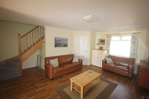 Living room of holiday cottage, Kegyn in Harlyn Bay, Padstow, North Cornwall