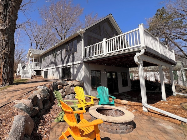 Cabin and fire pit
