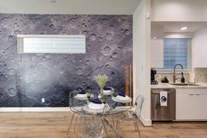 Dining area and kitchen