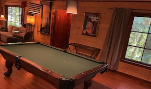 The pool table is a classic!


