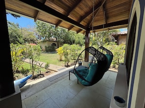 View From Front Porch, Comfy & Relaxing Egg Chairs