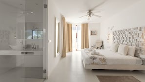 Recharge in the peaceful master bedroom with a hotel-style en-suite, a private balcony, and calming design tones.
#MasterSuite #ObidosLuxury #ComfortFirst