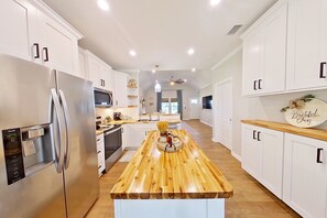Kitchen facing living room