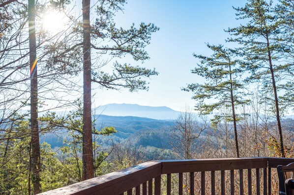 Mountain views from the deck