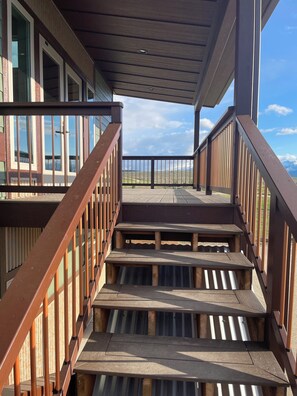 Stairs to enter the apartment.