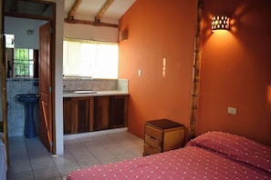 Inside the bungalow (different berd linen)