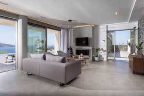 Endearing Crete Beachfront Villa | Villa Minoan Horizon | 5 Bedrooms | Breathtaking Sea Views | Private Pool | Private Furnished Terrace with BBQ Facilities and Shaded Outdoor Dining Area | Prime Location | Heraklion