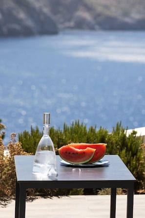 Endearing Crete Beachfront Villa | Villa Minoan Horizon | 5 Bedrooms | Breathtaking Sea Views | Private Pool | Private Furnished Terrace with BBQ Facilities and Shaded Outdoor Dining Area | Prime Location | Heraklion
