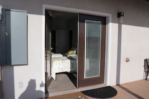 Door from bedroom to deck