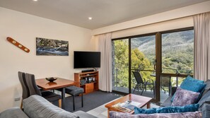 Living, dining, balcony