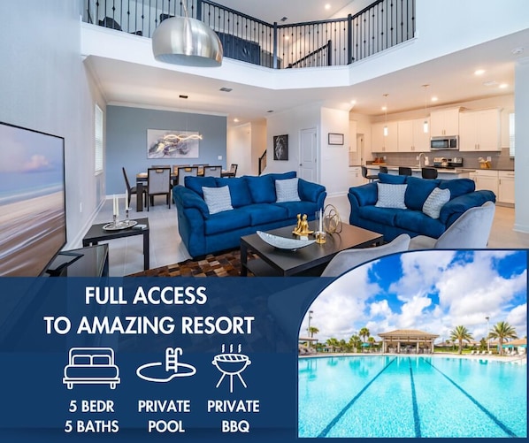 Spend your holidays in a comfortable 5 bedroom, 5 bathroom home.