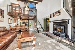Great Room with Wood-Burning Fireplace