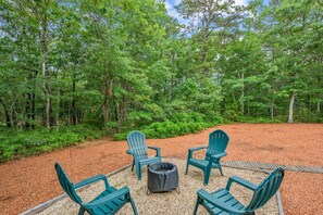 Firepit in backyard