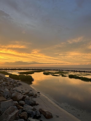 Corportation Beach, just over 3 miles from the property!