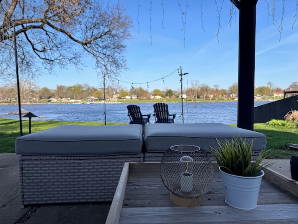 Enjoy your morning coffee or unwind with a glass of wine. it's the perfect spot