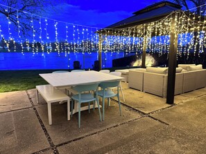 Hangout in the backyard day or night