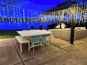 Hangout in the backyard day or night