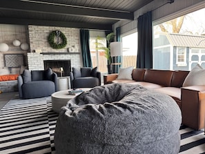 Sink into the Cordaroy bean bag as you unwind at the end of the day