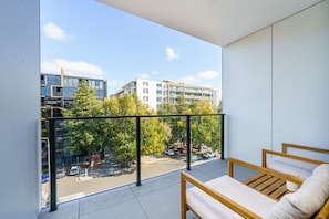 Relax and unwind on the balcony, the perfect spot to soak up the fresh air.