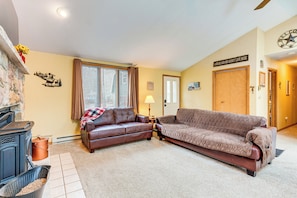 Living Room | Portable Heating & A/C Units | Free WiFi | Twin Sleeper Sofa