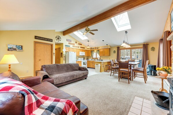Pocono Lake Vacation Rental | 3BR | 1BA | 1,000 Sq Ft | 4 Steps to Enter