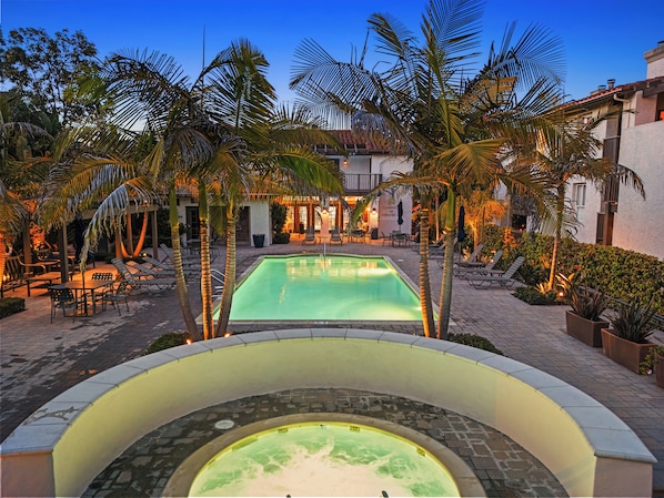 Communal pool and spa area.