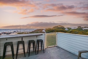 Enjoy ocean views from the balcony.