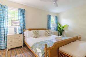 Relax, unwind, and enjoy the show! Your comfortable bedroom retreat awaits.

