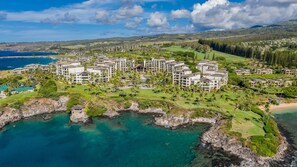 Aerial View of Premier Ocean Grand Residence at Montage Kapalua Beach