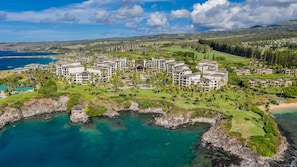 Aerial View of Premier Ocean Grand Residence at Montage Kapalua Beach