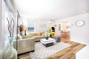 Here is the bright and open space living room.