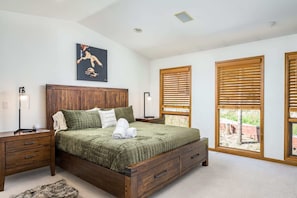 This is one of the bedrooms in the upper level. Each room is well appointed and tastefully decorated.