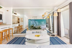 Relax in the living room and enjoy your favorite shows